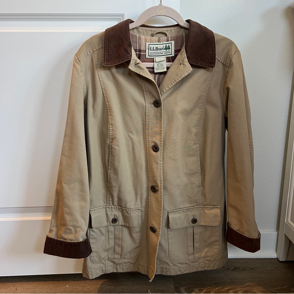 LL Bean Flannel-Lined Adriondack Barn Coat Size Small